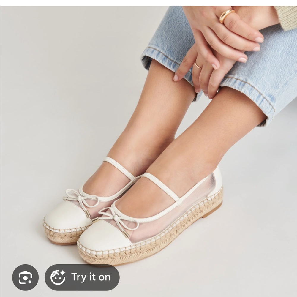Dolce Vita White Mesh Cambre Slip-On Sneakers